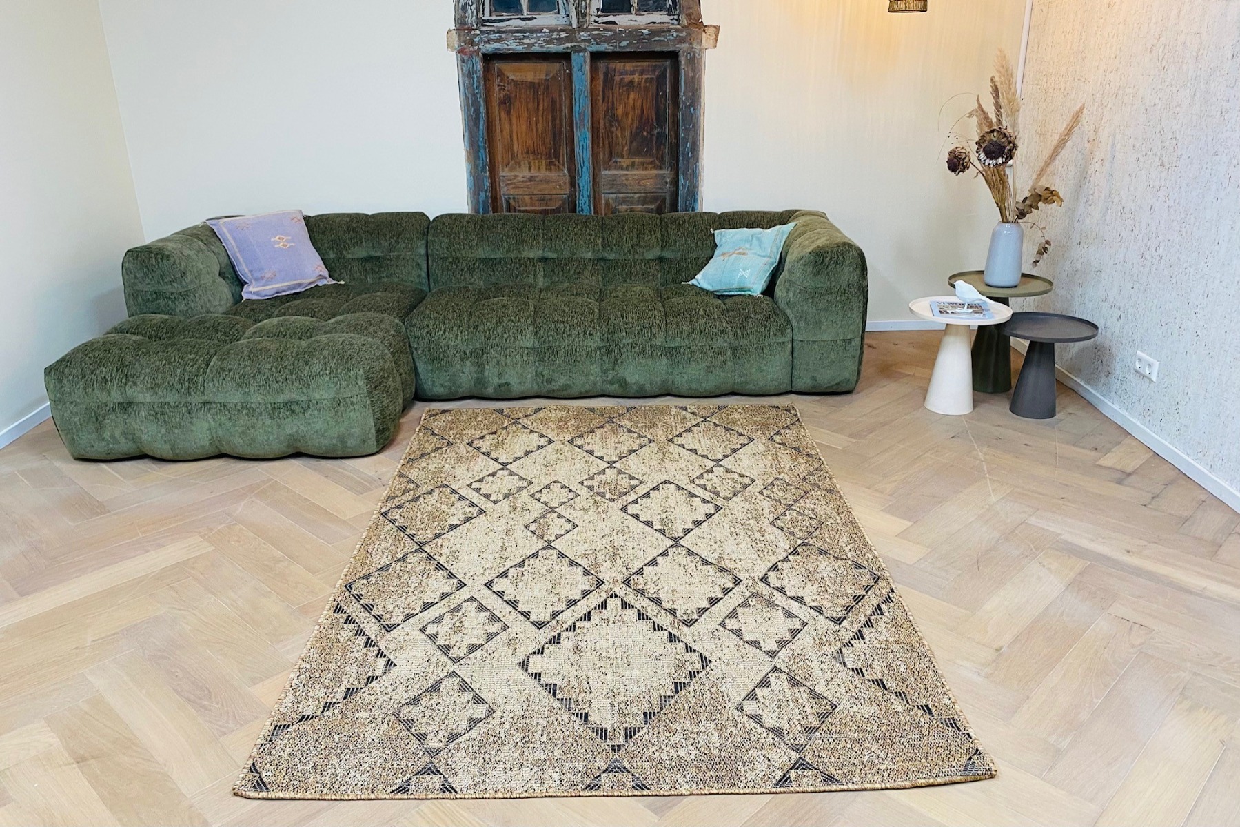 Jute look platgeweven vloerkleed nr.8760